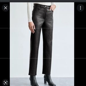 Wilfred Melina python leather pants